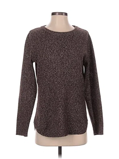 Pre-owned Pink Clover Long Sleeve Top Brown Crew Neck Tops
