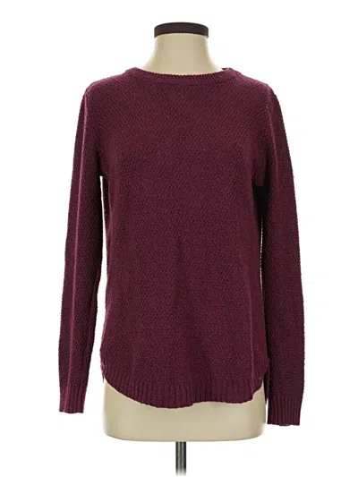Pre-owned Pink Clover Long Sleeve Top Burgundy Crew Neck Tops