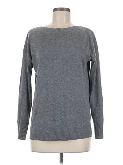 Pre-owned Pink Clover Long Sleeve Top Gray Boatneck Tops