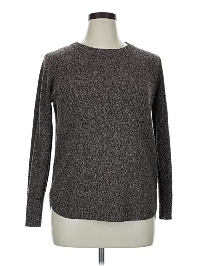 Pre-owned Pink Clover Long Sleeve Top Gray Crew Neck Tops