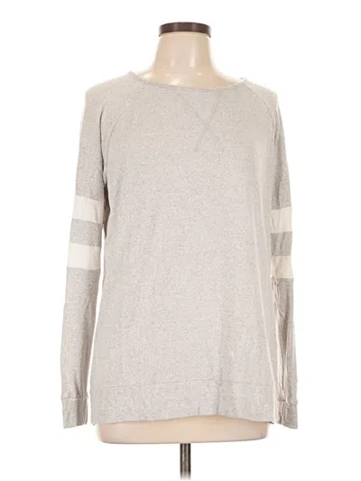 Pre-owned Pink Clover Long Sleeve Top Gray Crew Neck Tops