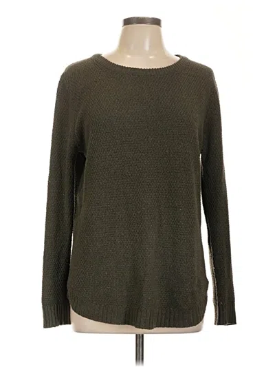 Pre-owned Pink Clover Long Sleeve Top Green Boatneck Tops