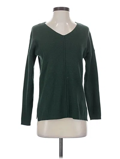 Pre-owned Pink Clover Long Sleeve Top Green V-neck Tops