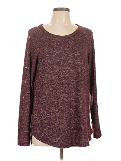 Pre-owned Pink Clover Long Sleeve T-shirt In Burgundy