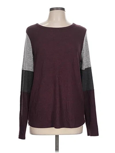 Pre-owned Pink Clover Long Sleeve T-shirt In Burgundy