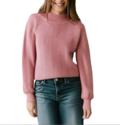Pink Clover Preppy Raymond Sweater In Pink