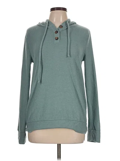 Pre-owned Pink Clover Pullover Hoodie In Teal