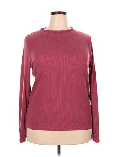Pre-owned Pink Clover Pullover Sweater In Burgundy