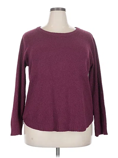 Pre-owned Pink Clover Pullover Sweater In Burgundy