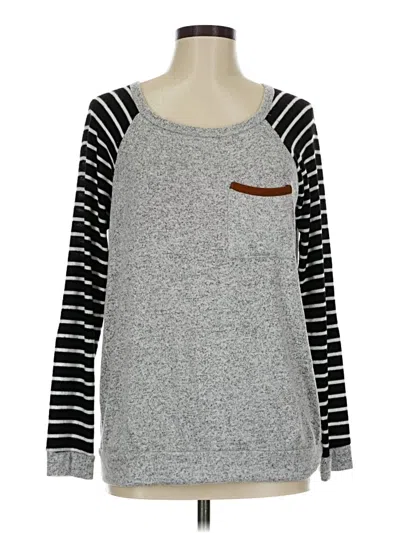 Pre-owned Pink Clover Pullover Sweater In Gray