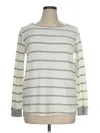 Pink Clover Pullover Sweater In Silver
