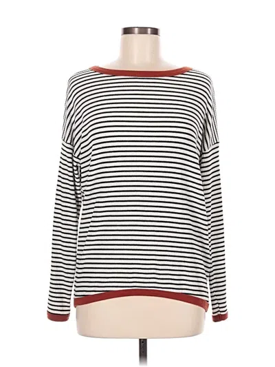 Pre-owned Pink Clover Pullover Sweater In White