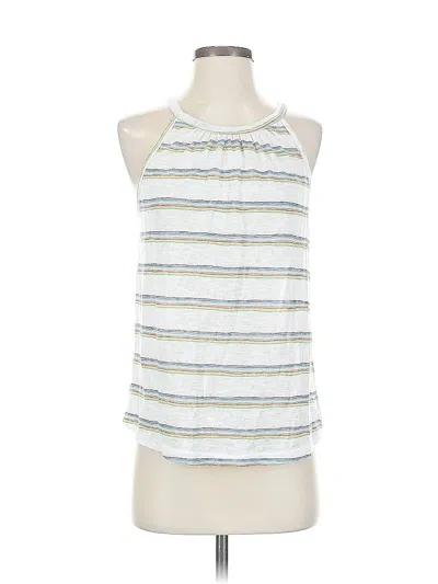 Pre-owned Pink Clover Tank Top White Halter Neckline Tops