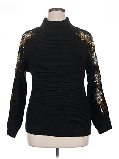 Pre-owned Pink Clover Turtleneck Sweater In Black