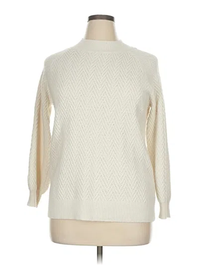 Pre-owned Pink Clover Turtleneck Sweater In White