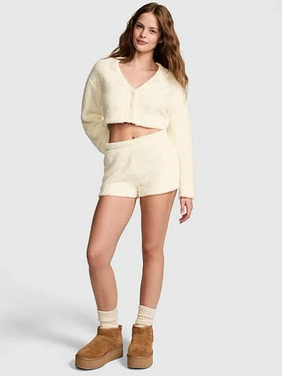 Pink Co-zzzy Fleece Boxy Pajama Shorts In Neutral