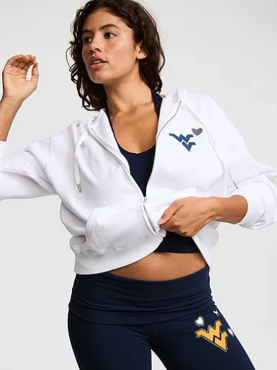Pink College Collection Campus Fleece™ Bling Full-zip Hoodie In Animal Print