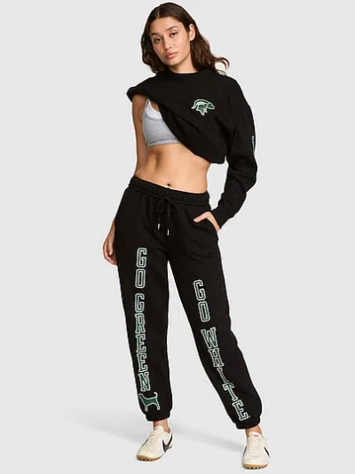 Pink College Collection Campus Fleece™ Bling Sweatpants In Black