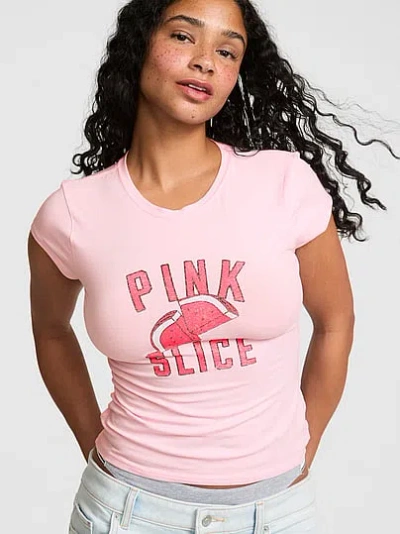 Pink Cotton Baby Tee In