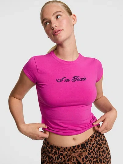 Pink Cotton Baby Tee In
