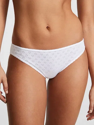 Pink Cotton Bikini Panty In White