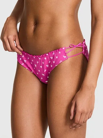 Pink Cotton Bikini Panty In
