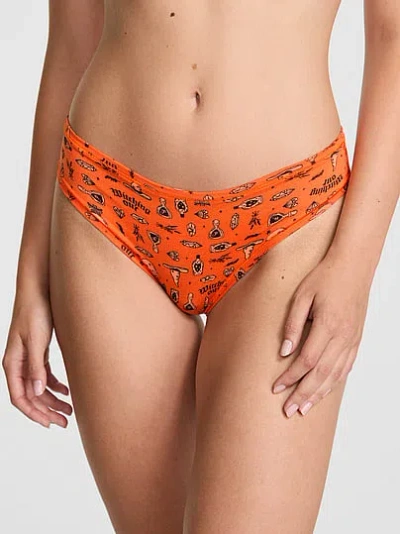 Pink Cotton Cheeky Panty In Orange
