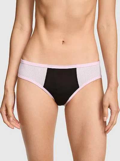 Pink Cotton Cheeky Panty In Black