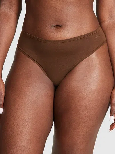 Pink Cotton Cheeky Panty In Brown