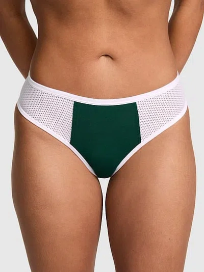 Pink Cotton Cheeky Panty In Green