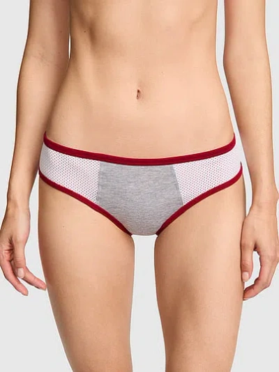 Pink Cotton Cheeky Panty In Grey