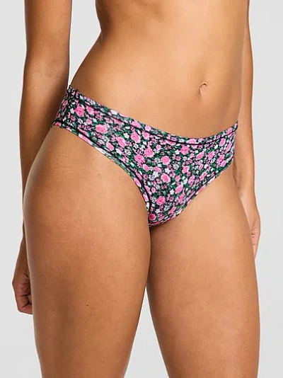 Pink Cotton Cheeky Panty In Multi