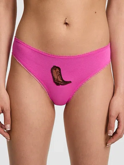 Pink Cotton Cheeky Panty In