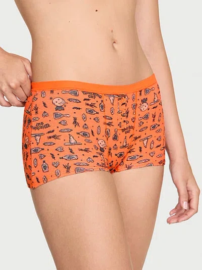 Pink Cotton Dorm Boyshort Panty In Yellow