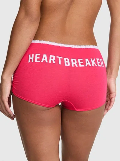 Pink Cotton Dorm Boyshort Panty In