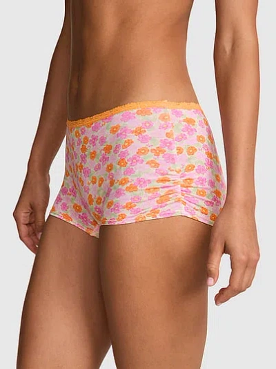 Pink Cotton Dorm Boyshort Panty In