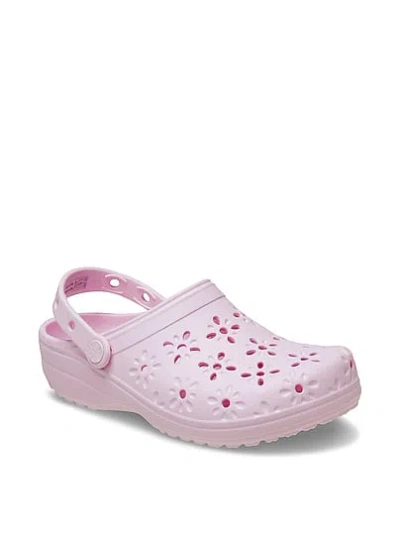 Pink Crocs Classic Floral Cut-out Clog In Multi