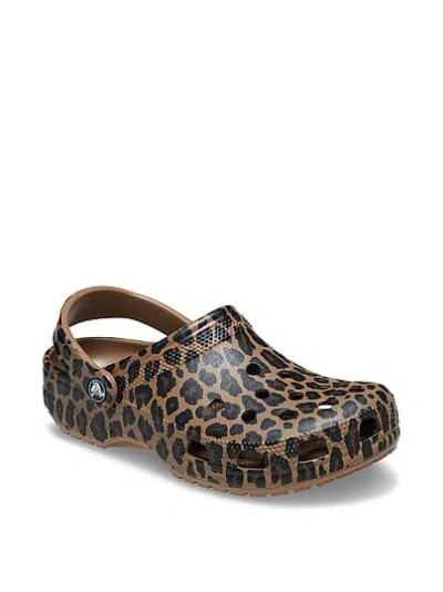 Pink Crocs Classic Leopard Clog In Animal Print