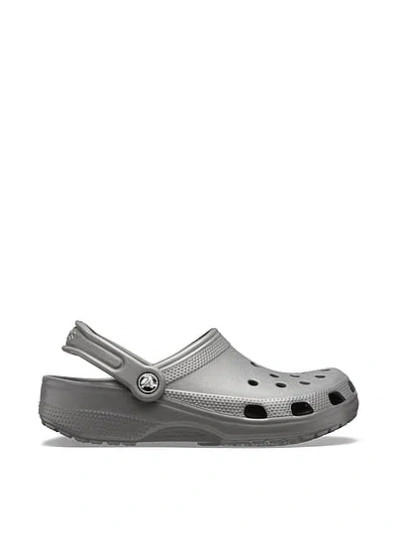 Pink Crocs Classic Solid Clogs In Gray