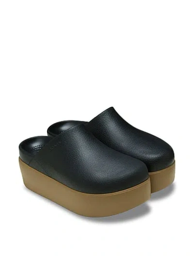 Pink Crocs Dylan Platform Clogs In Black