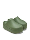 Pink Crocs Dylan Platform Clogs In Green