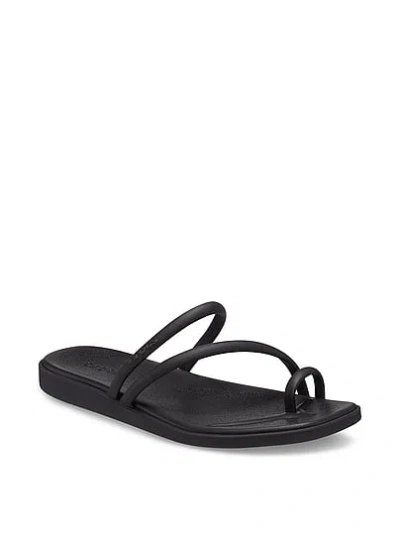 Pink Crocs Miami Toe-loop Sandal In Black