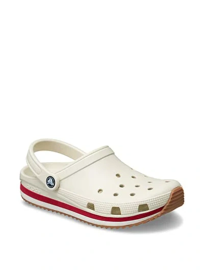 Pink Crocs Retro Runner Clog In White,ivory
