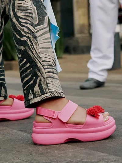 Pink Crocs Soho Y-strap Sandal In