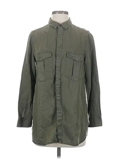 Pre-owned Pink Diamond Long Sleeve Button Down Shirt In Green