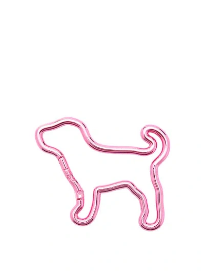 Pink Dog Carabiner Clip In
