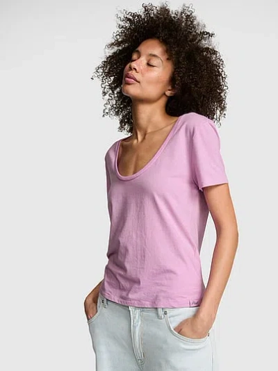 Pink Dream Jersey Scoop Tee In