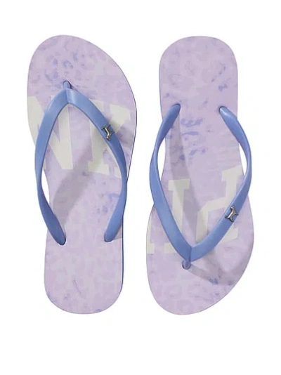Pink Flip Flops In Blue