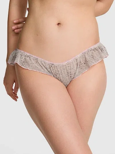 Pink Grw Â¢ Flutter Tanga Panty In Gray
