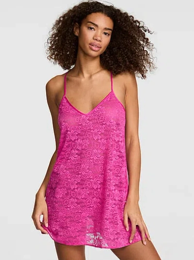 Pink Grw ™ Lace Slip Dress In